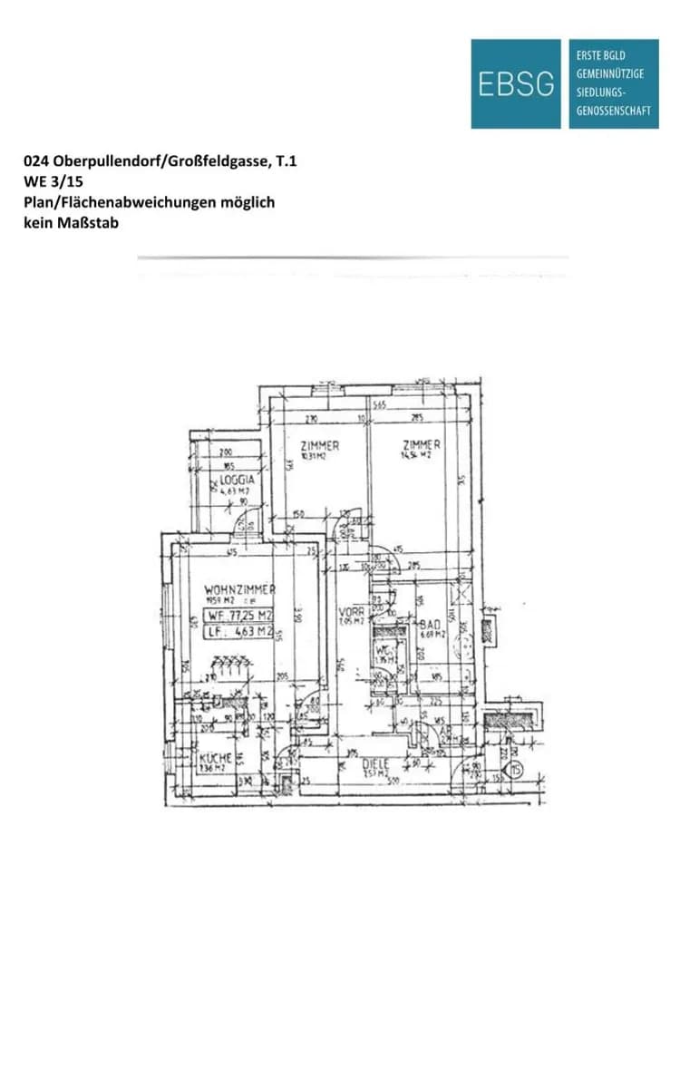 3-Zimmer-Wohnung mieten in Oberpullendorf – 81,88 m², € 515 – Bild 2 von 7