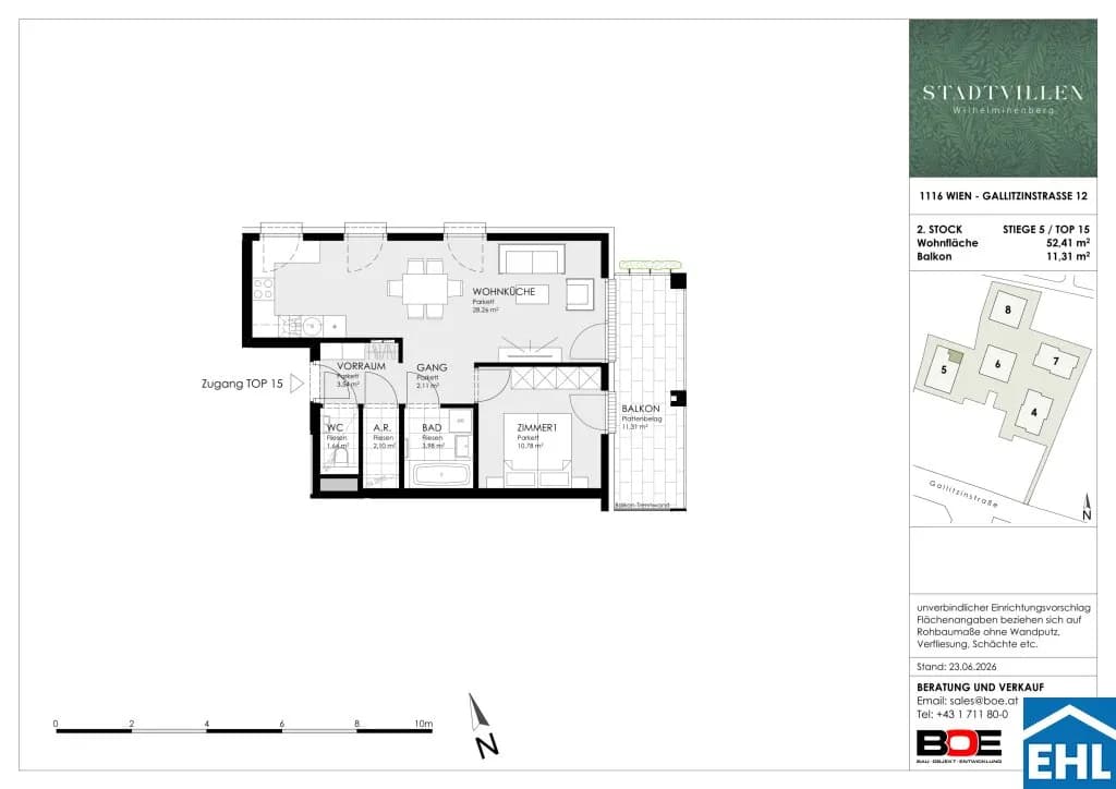 2-Zimmer-Wohnung kaufen in Wien – 52,26 m², € 399.000 – Bild 15 von 15