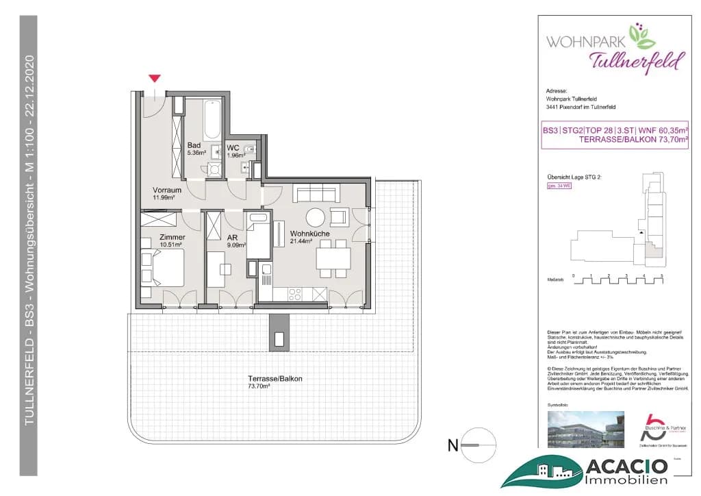3-Zimmer-Wohnung mieten in Tulln – 60,35 m², € 991 – Bild 15 von 15