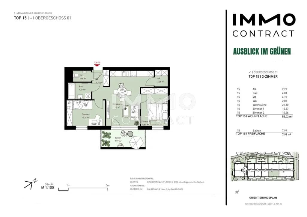 3-Zimmer-Wohnung kaufen in Wien – 53,88 m², € 350.500 – Bild 10 von 10