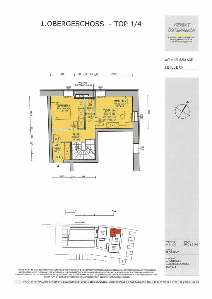 4-Zimmer-Wohnung mieten in Amstetten – 109,8 m², € 875 – Bild 22 von 23
