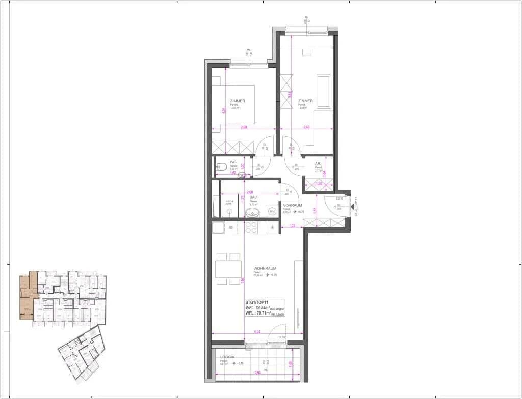 3-Zimmer-Wohnung kaufen in Wien – 64,81 m², € 449.900 – Bild 11 von 11