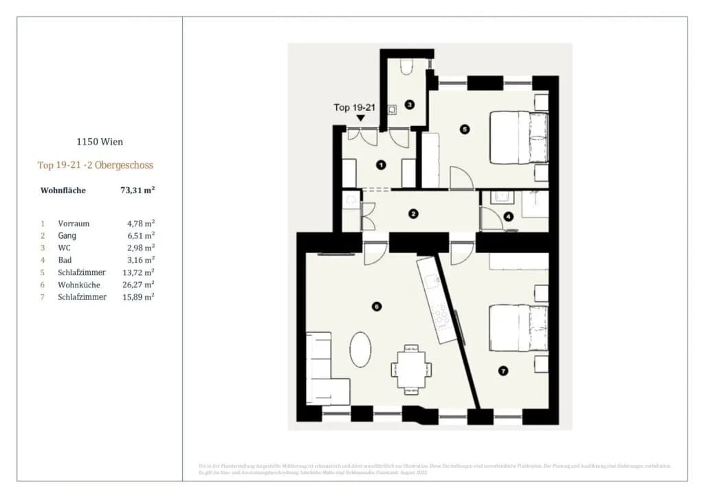 3-Zimmer-Wohnung kaufen in Wien – 73,31 m², € 389.000 – Bild 13 von 13