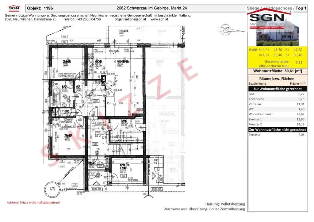 3-Zimmer-Wohnung mieten in Neunkirchen – 80,61 m², € 867 – Bild 13 von 13