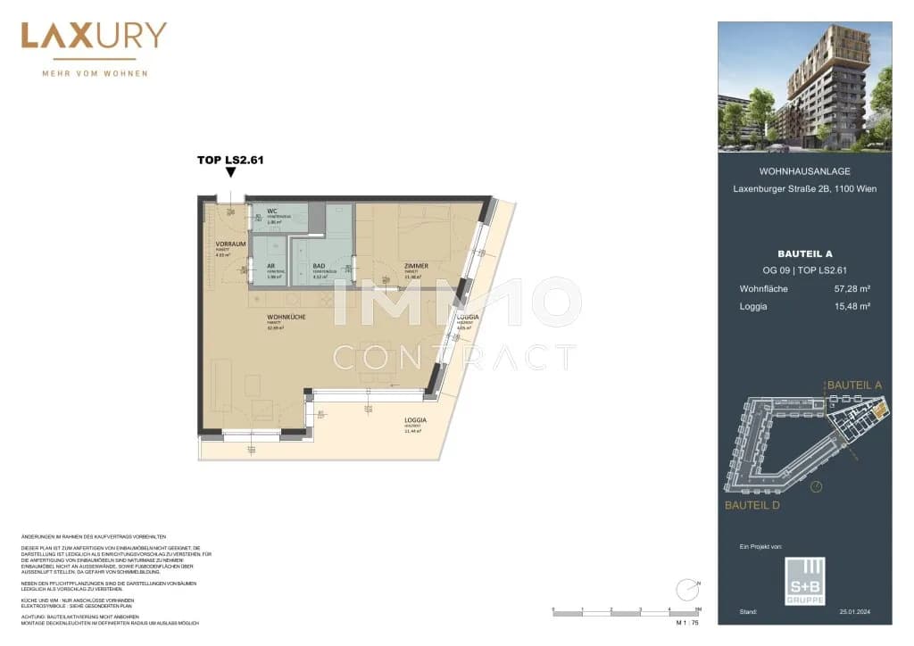 2-Zimmer-Wohnung kaufen in Wien – 57,3 m², € 580.000 – Bild 14 von 14