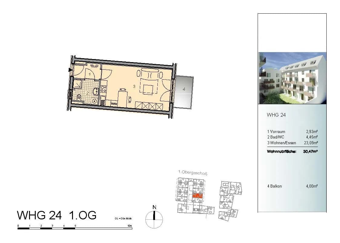 1-Zimmer-Wohnung mieten in Graz – 31 m², € 473 – Bild 3 von 9