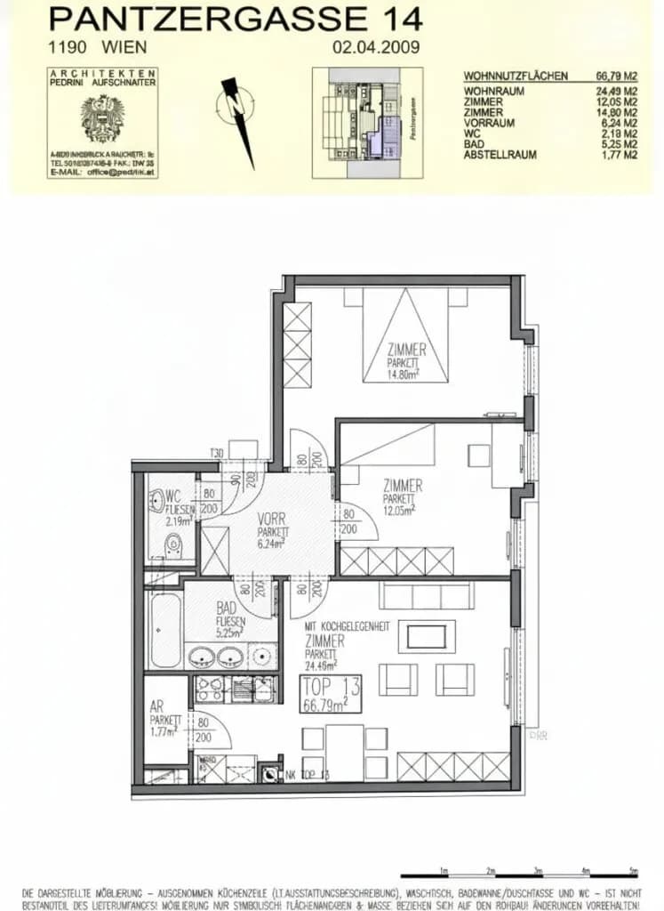 3-Zimmer-Wohnung mieten in Wien – 66,79 m², € 1.442 – Bild 16 von 16