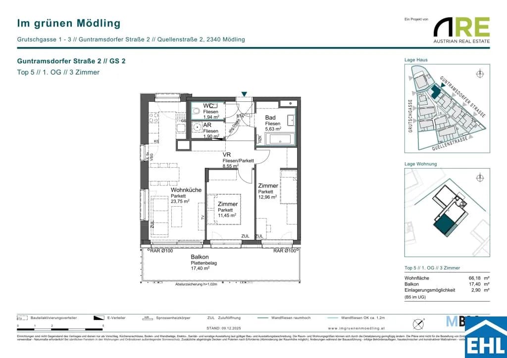 3-Zimmer-Wohnung kaufen in Mödling – 67,68 m², € 459.500 – Bild 9 von 9
