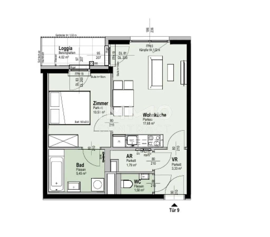 2-Zimmer-Wohnung kaufen in Wien – 44,34 m², € 269.000 – Bild 9 von 9