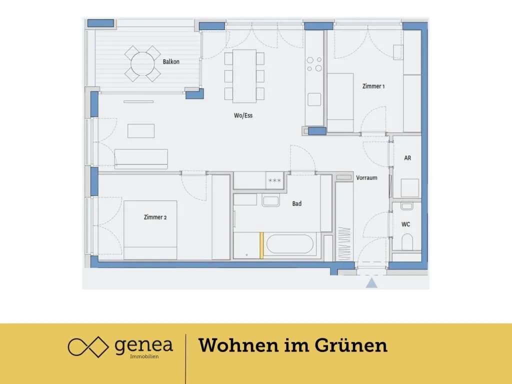 3-Zimmer-Wohnung kaufen in Graz – 75,91 m², € 380.000 – Bild 2 von 19