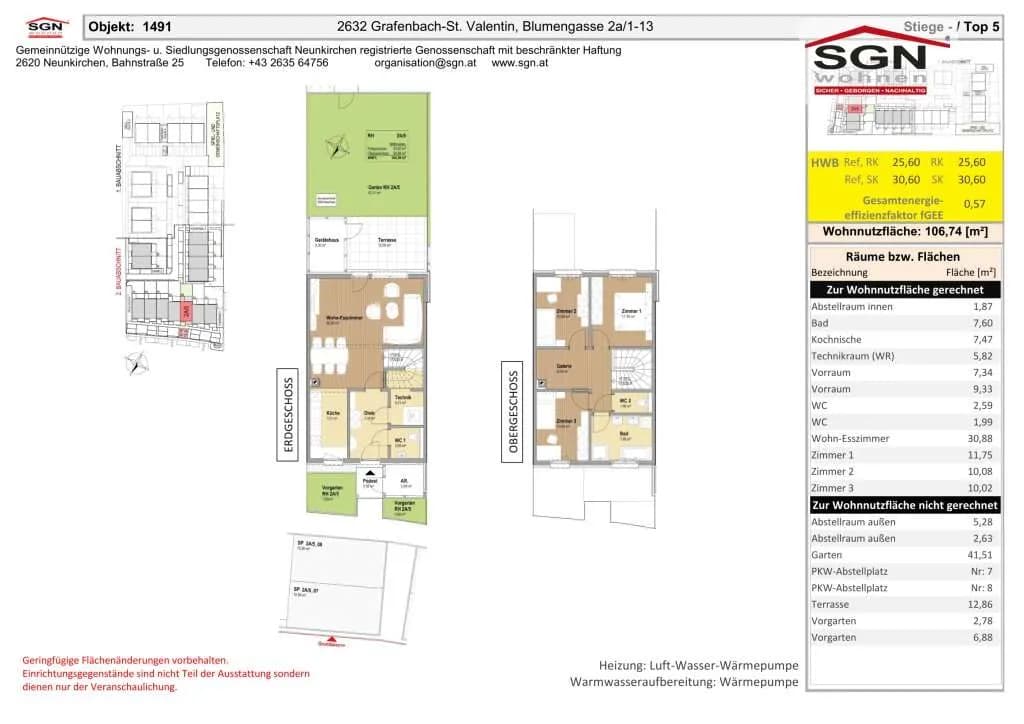 4-Zimmer-Haus mieten in Neunkirchen – 106,74 m², € 1.154 – Bild 2 von 2