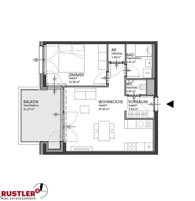 2-Zimmer-Wohnung kaufen in Wien – 48,5 m², € 341.000 – Bild 12 von 13