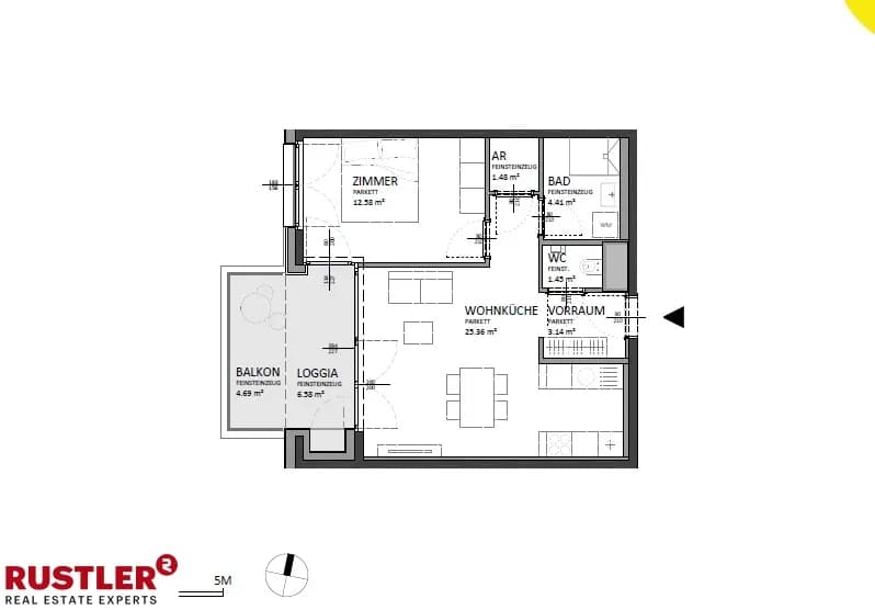 2-Zimmer-Wohnung kaufen in Wien – 55 m², € 363.000 – Bild 12 von 13