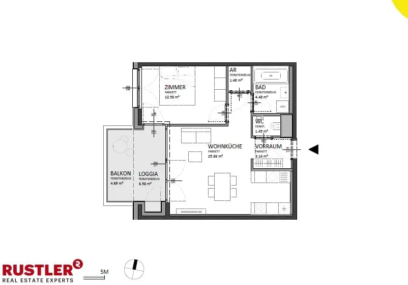 2-Zimmer-Wohnung kaufen in Wien – 54,98 m², € 364.000 – Bild 13 von 14