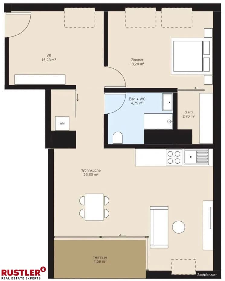 2-Zimmer-Wohnung kaufen in Wien – 62,29 m², € 469.000 – Bild 11 von 11