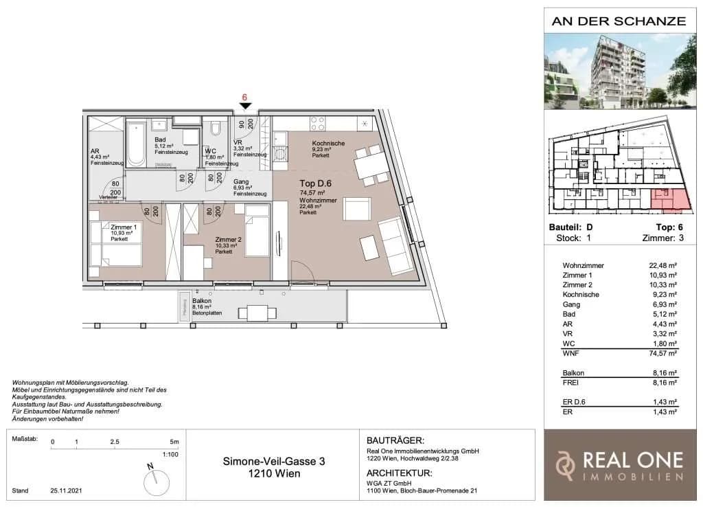 3-Zimmer-Wohnung kaufen in Wien – 74,57 m², € 455.000 – Bild 21 von 21