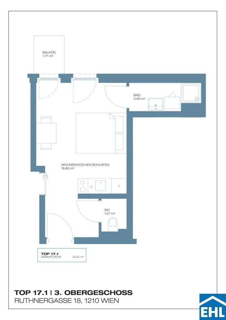 Immobilie kaufen in Wien – 49,29 m², € 477.600 – Bild 5 von 6