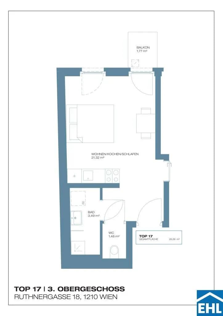 Immobilie kaufen in Wien – 49,29 m², € 477.600 – Bild 6 von 6