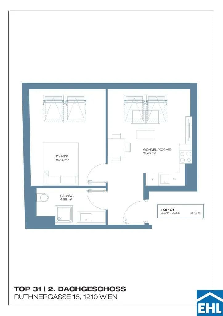 Immobilie kaufen in Wien – 39,48 m², € 355.200 – Bild 5 von 5