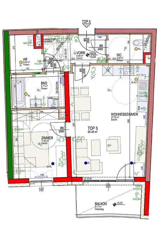 Wohnung mieten in Gmünd – 58,49 m², € 660 – Bild 5 von 5