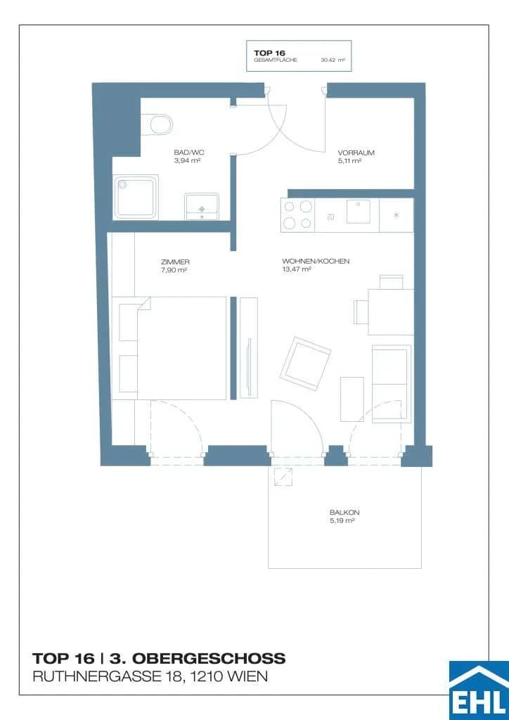 Immobilie kaufen in Wien – 30,42 m², € 309.600 – Bild 5 von 5