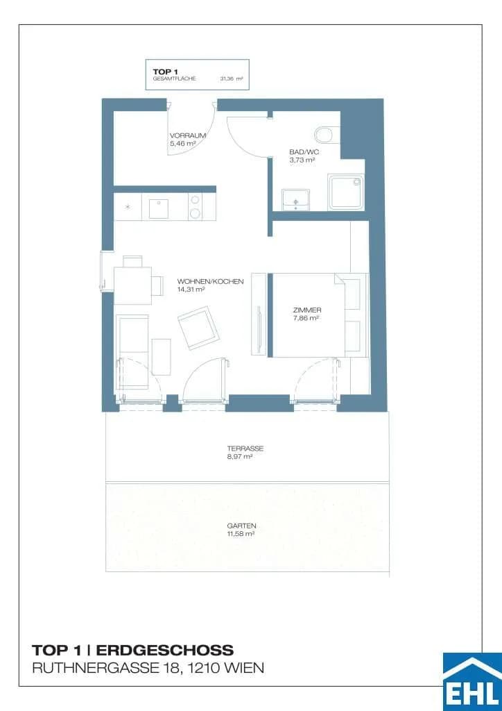 Immobilie kaufen in Wien – 51,86 m², € 536.400 – Bild 6 von 6