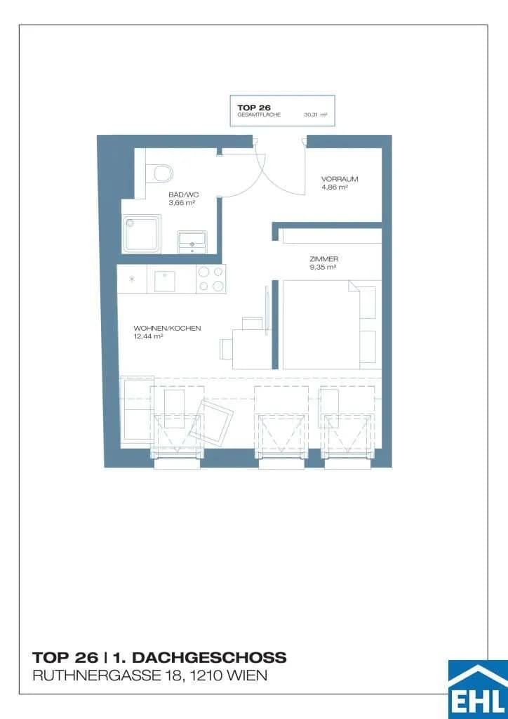 Immobilie kaufen in Wien – 30,31 m², € 279.600 – Bild 5 von 5