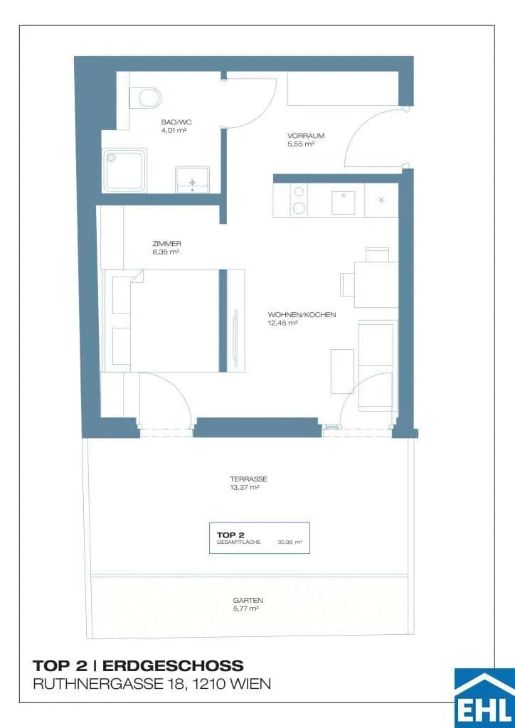 Immobilie kaufen in Wien – 30,36 m², € 338.400 – Bild 5 von 5