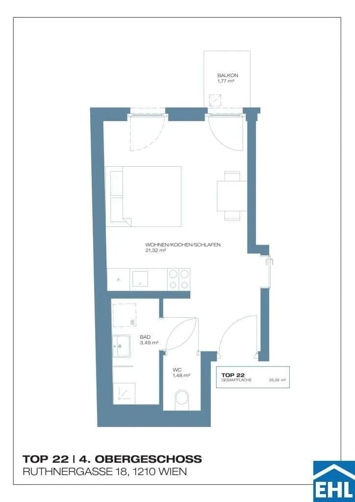 Immobilie kaufen in Wien – 49,29 m², € 483.600 – Bild 5 von 6