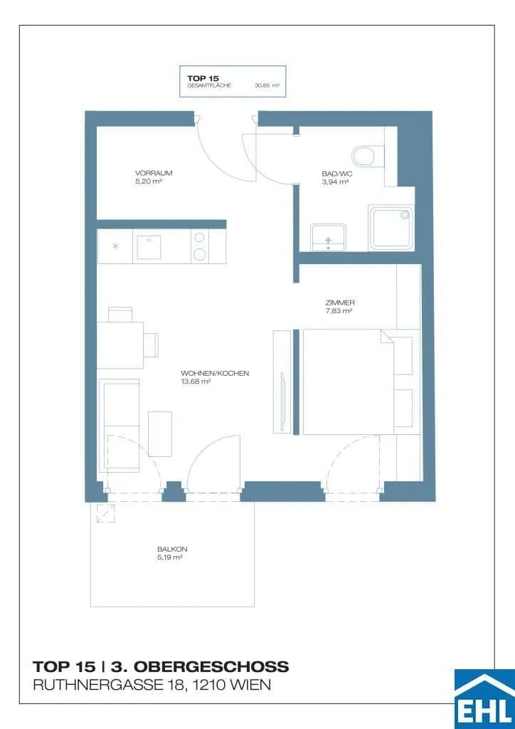 Immobilie kaufen in Wien – 30,65 m², € 310.800 – Bild 5 von 5