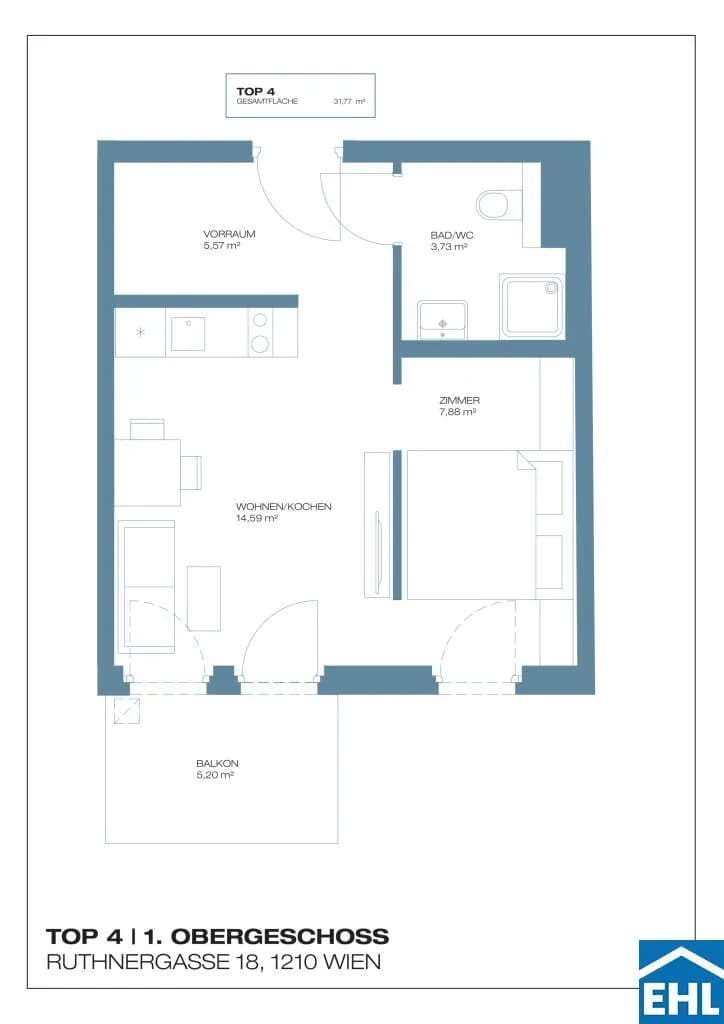 Immobilie kaufen in Wien – 31,77 m², € 313.200 – Bild 5 von 5