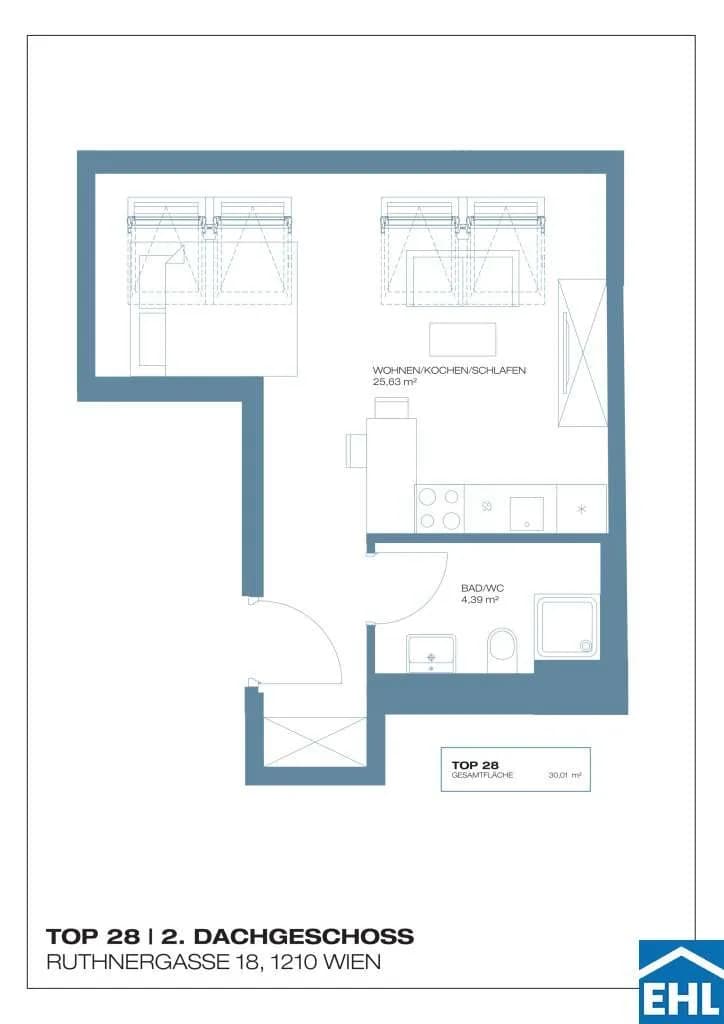 Immobilie kaufen in Wien – 30,02 m², € 270.000 – Bild 5 von 5