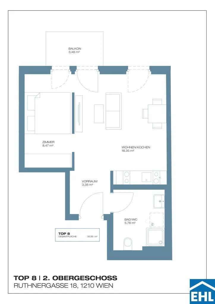 Immobilie kaufen in Wien – 35,95 m², € 343.200 – Bild 5 von 5