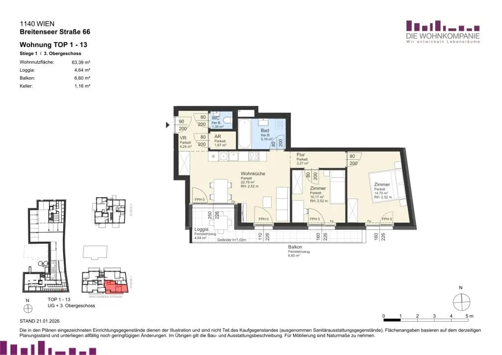 3-Zimmer-Wohnung kaufen in Wien – 64,03 m², € 479.900 – Bild 10 von 10