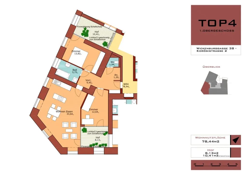 3-Zimmer-Wohnung mieten in Graz – 78,44 m², € 1.037 – Bild 8 von 8