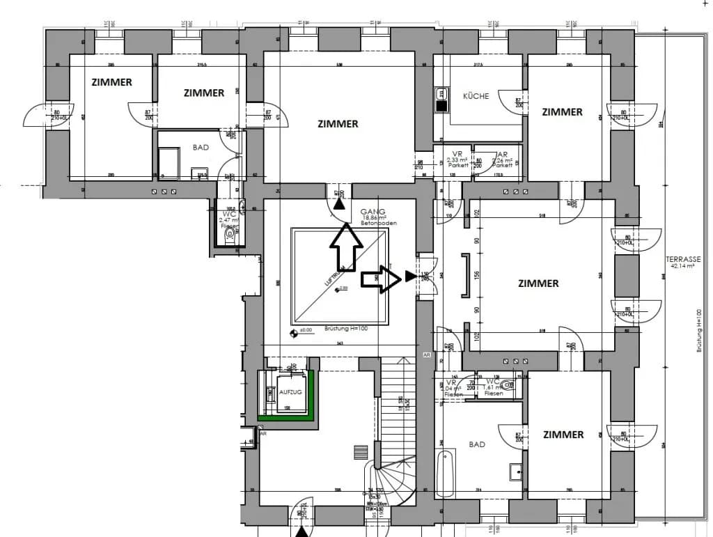5-Zimmer-Gewerbeimmobilie mieten in Baden – 157 m², € 2.445 – Bild 11 von 11