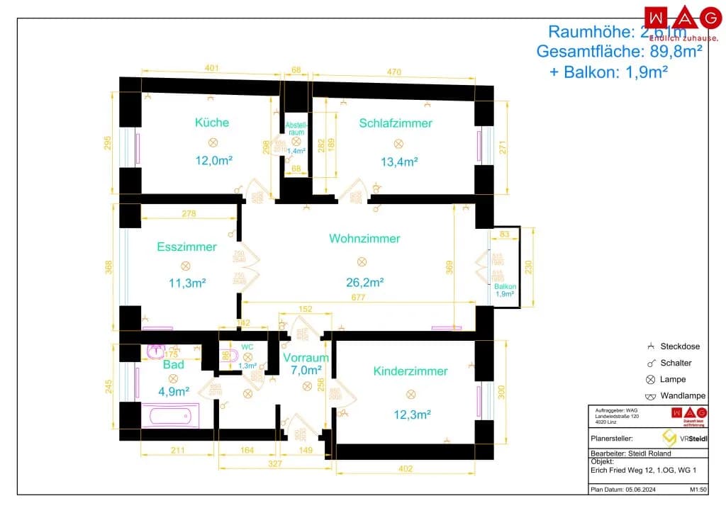 3-Zimmer-Wohnung mieten in Linz – 89,1 m², € 974 – Bild 5 von 7