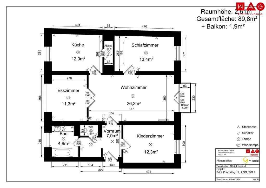 3-Zimmer-Wohnung mieten in Linz – 89,1 m², € 974 – Bild 6 von 7