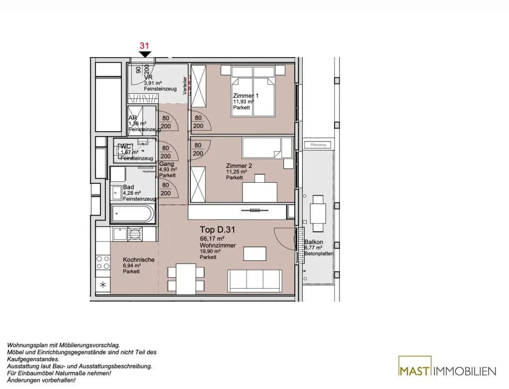 3-Zimmer-Wohnung kaufen in Wien – 66,17 m², € 445.000 – Bild 14 von 14