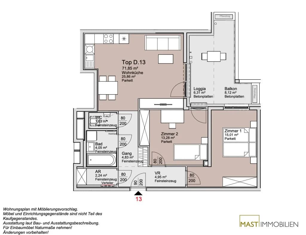 3-Zimmer-Wohnung kaufen in Wien – 71,85 m², € 472.000 – Bild 13 von 13