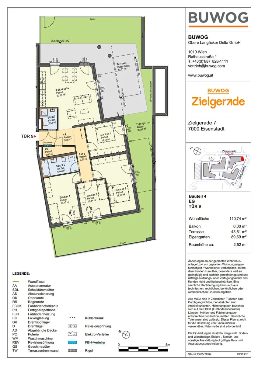 5-Zimmer-Wohnung kaufen in Eisenstadt – 110,74 m², € 562.000 – Bild 2 von 6