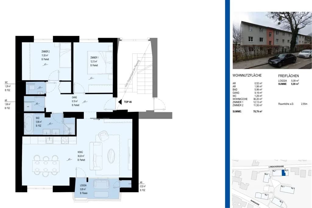 3-Zimmer-Wohnung mieten in Wien – 78,79 m², € 1.733 – Bild 3 von 3