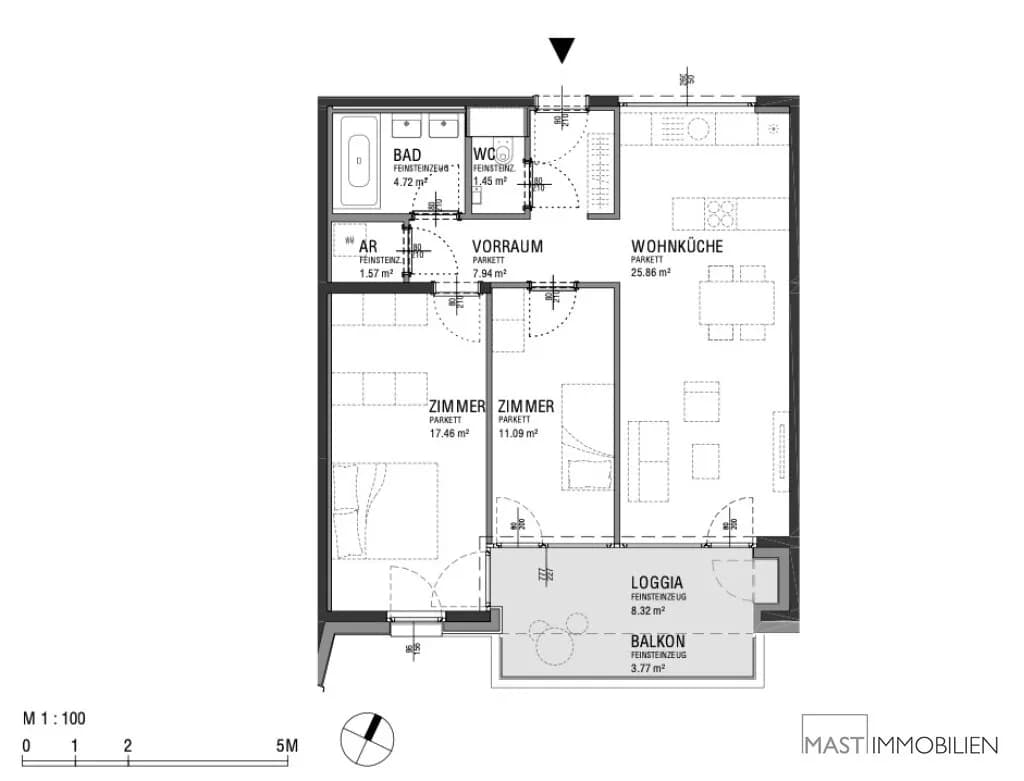 3-Zimmer-Wohnung kaufen in Wien – 78,41 m², € 488.000 – Bild 11 von 11