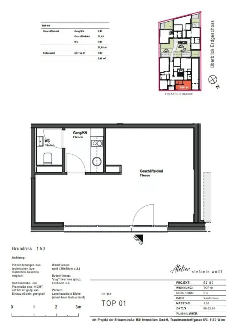 1-Zimmer-Gewerbeimmobilie kaufen in Wien – 27,85 m², € 179.000 – Bild 3 von 4