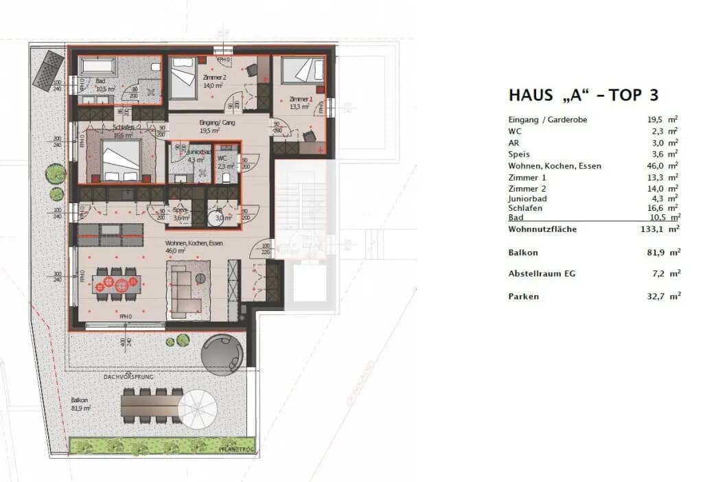 Wohnung kaufen in Wels-Land – 133,1 m², € 739.238 – Bild 8 von 8