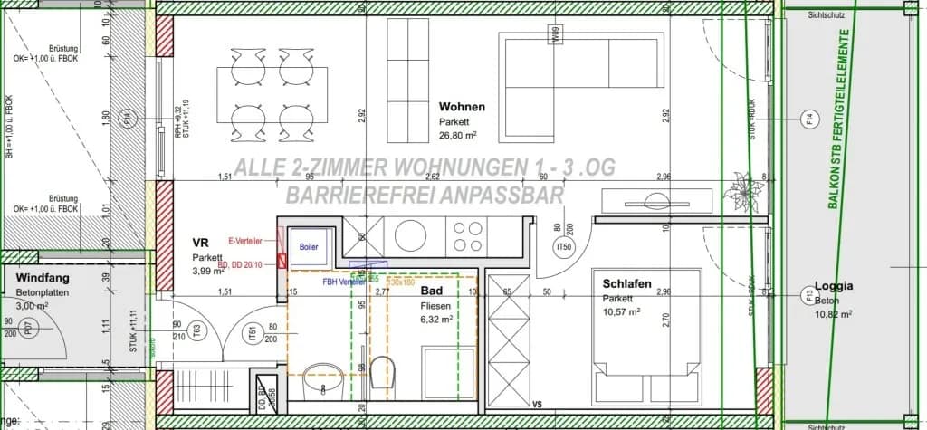 2-Zimmer-Wohnung mieten in Graz – 47,68 m², € 749 – Bild 7 von 7