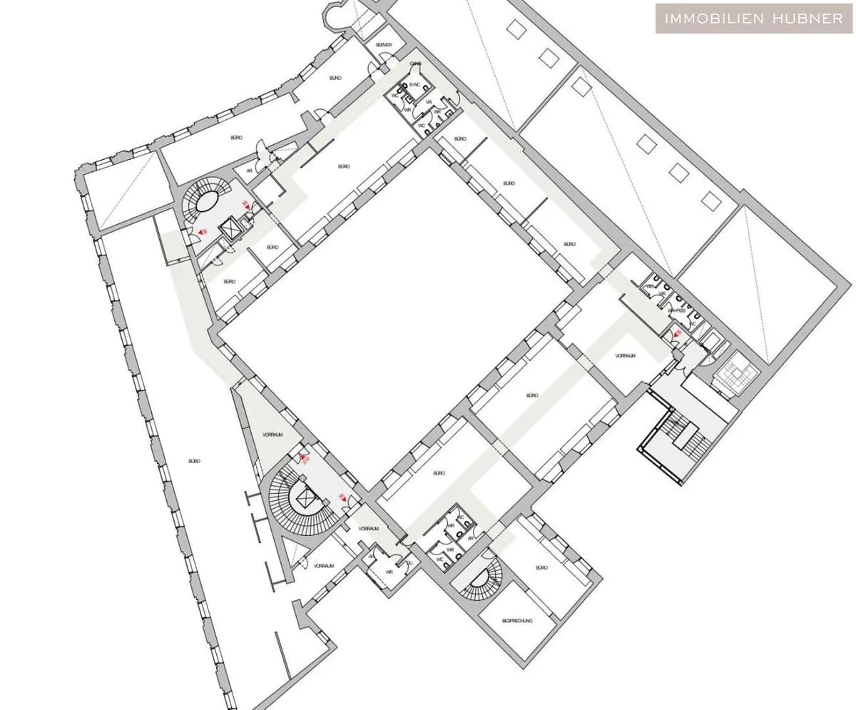 13-Zimmer-Gewerbeimmobilie mieten in Wien – 1 039 m², € 28.563 – Bild 2 von 6