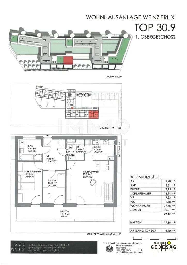 3-Zimmer-Wohnung mieten in Krems an der Donau – 79,8 m², € 1.212 – Bild 13 von 13