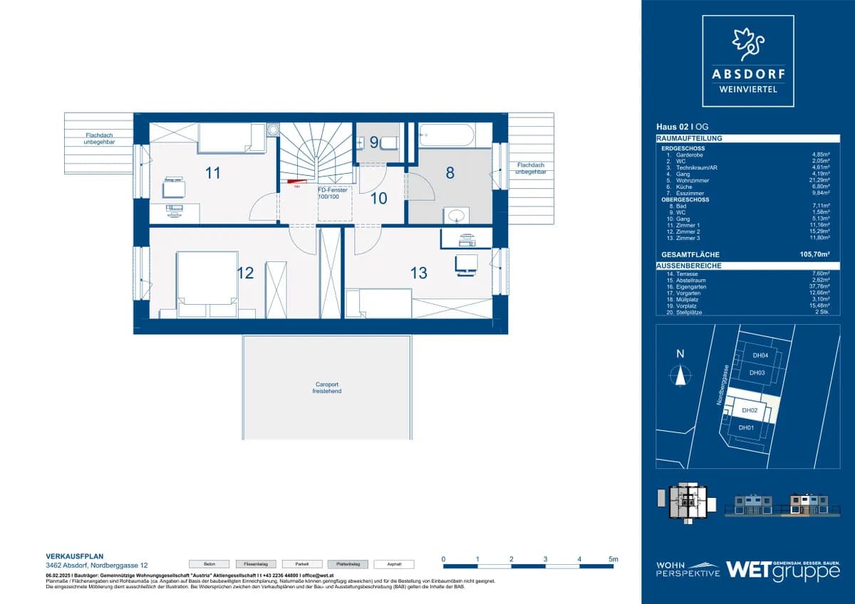 4-Zimmer-Haus mieten in Tulln – 105,7 m², € 1.555 – Bild 2 von 2