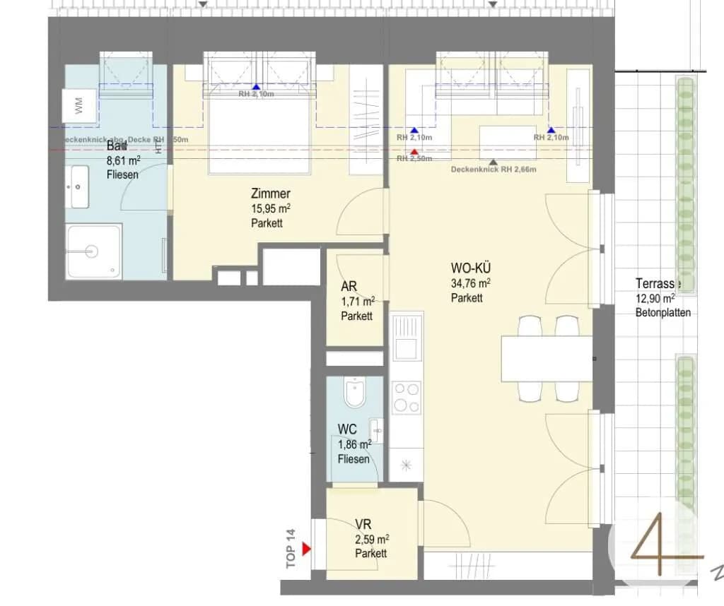 Wohnung kaufen in Tulln – 66,78 m², € 245.174 – Bild 20 von 20